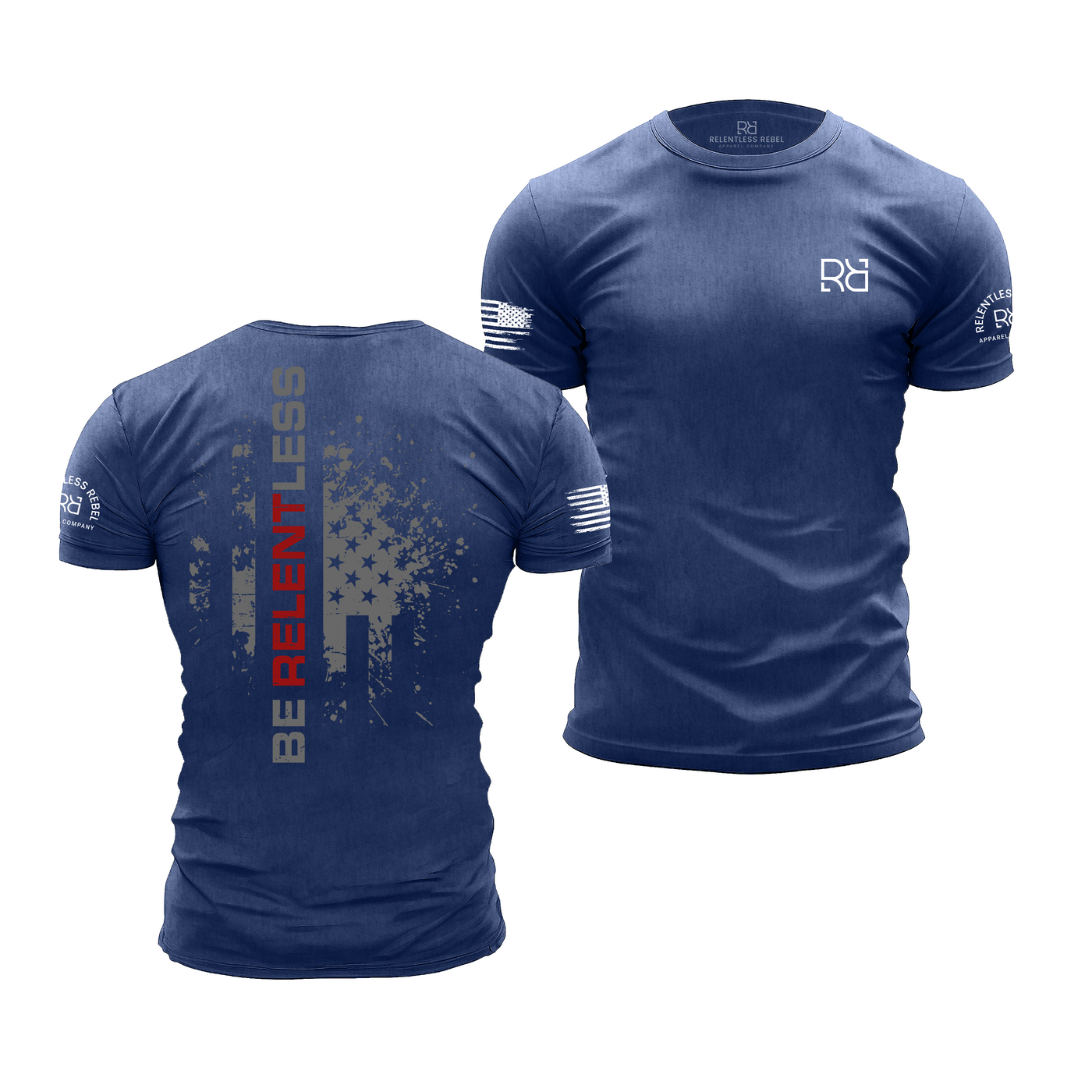 Be Relentless | Built Different | Rebel Blue Men's Tee Bundle