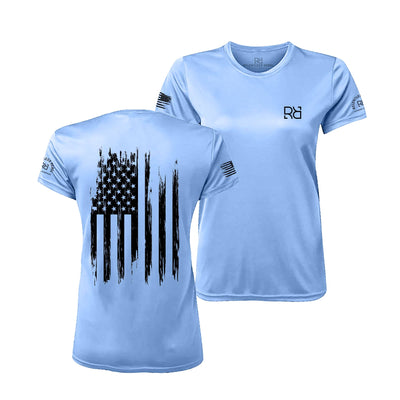 Bimini Blue Rebel Patriot Flag Women's Dry Fit Tee