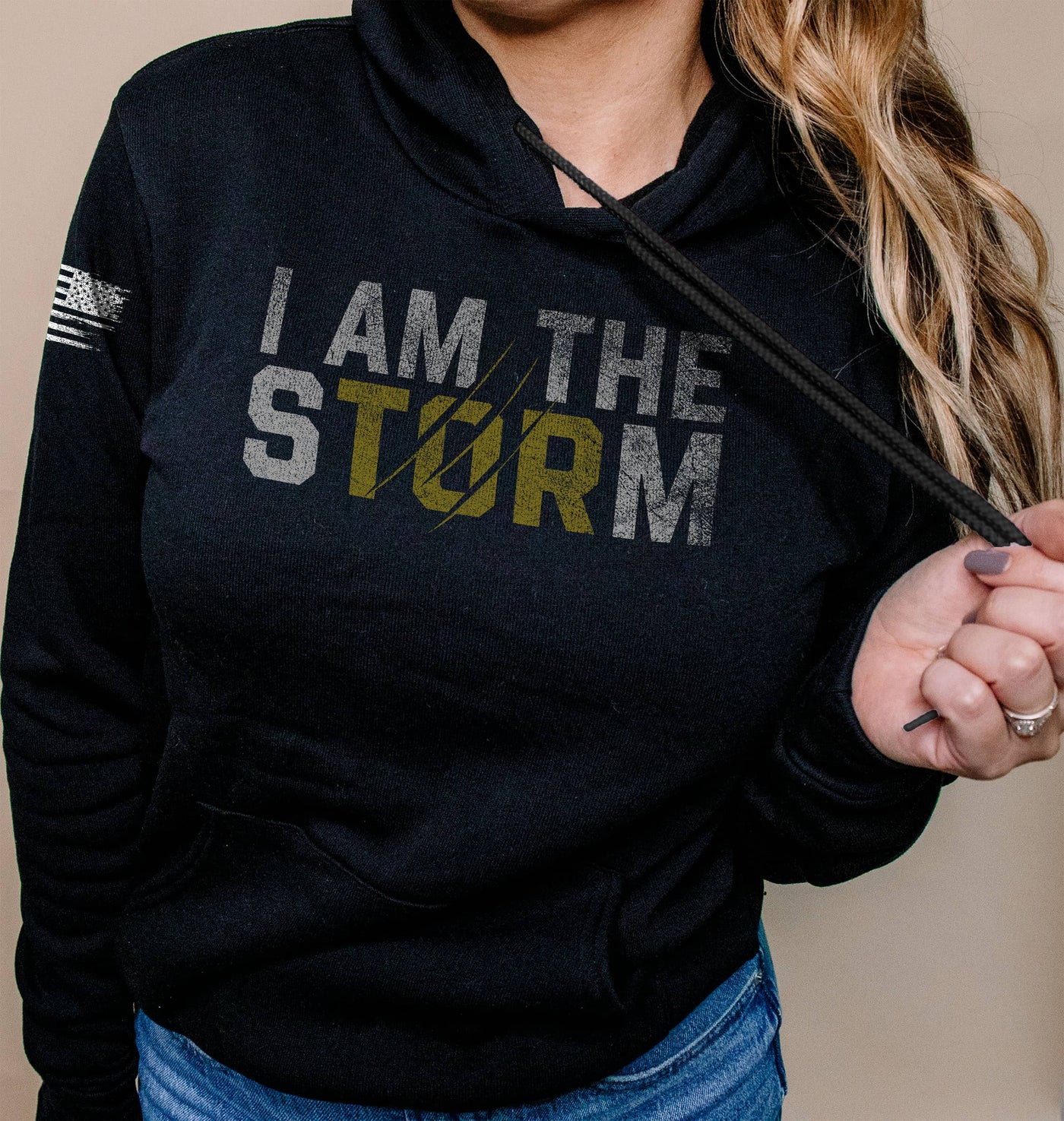 Black I Am The Storm Women's Hoodie