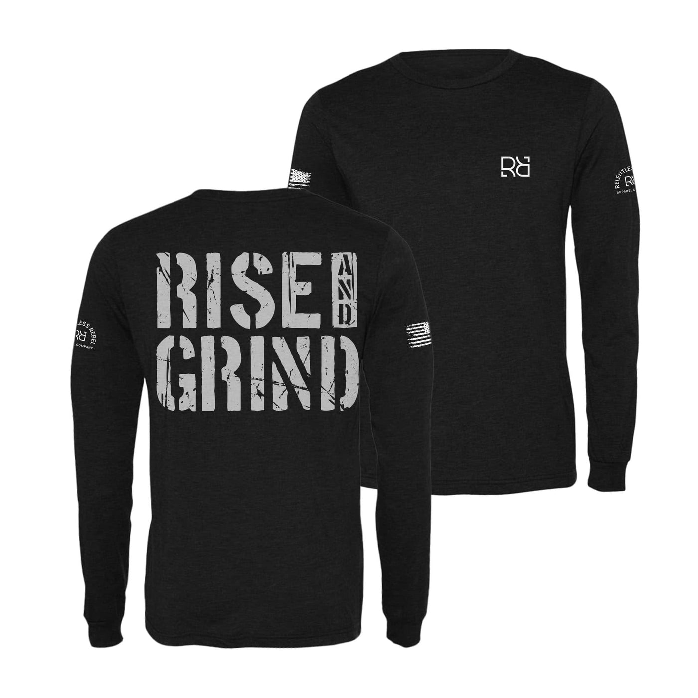 Black Rise and Grind Long Sleeve Shirt