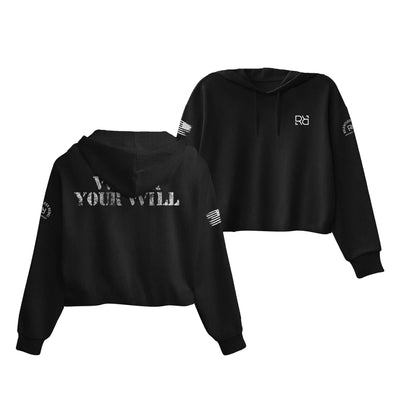 Black Water Your Will Women's Cropped Hoodie