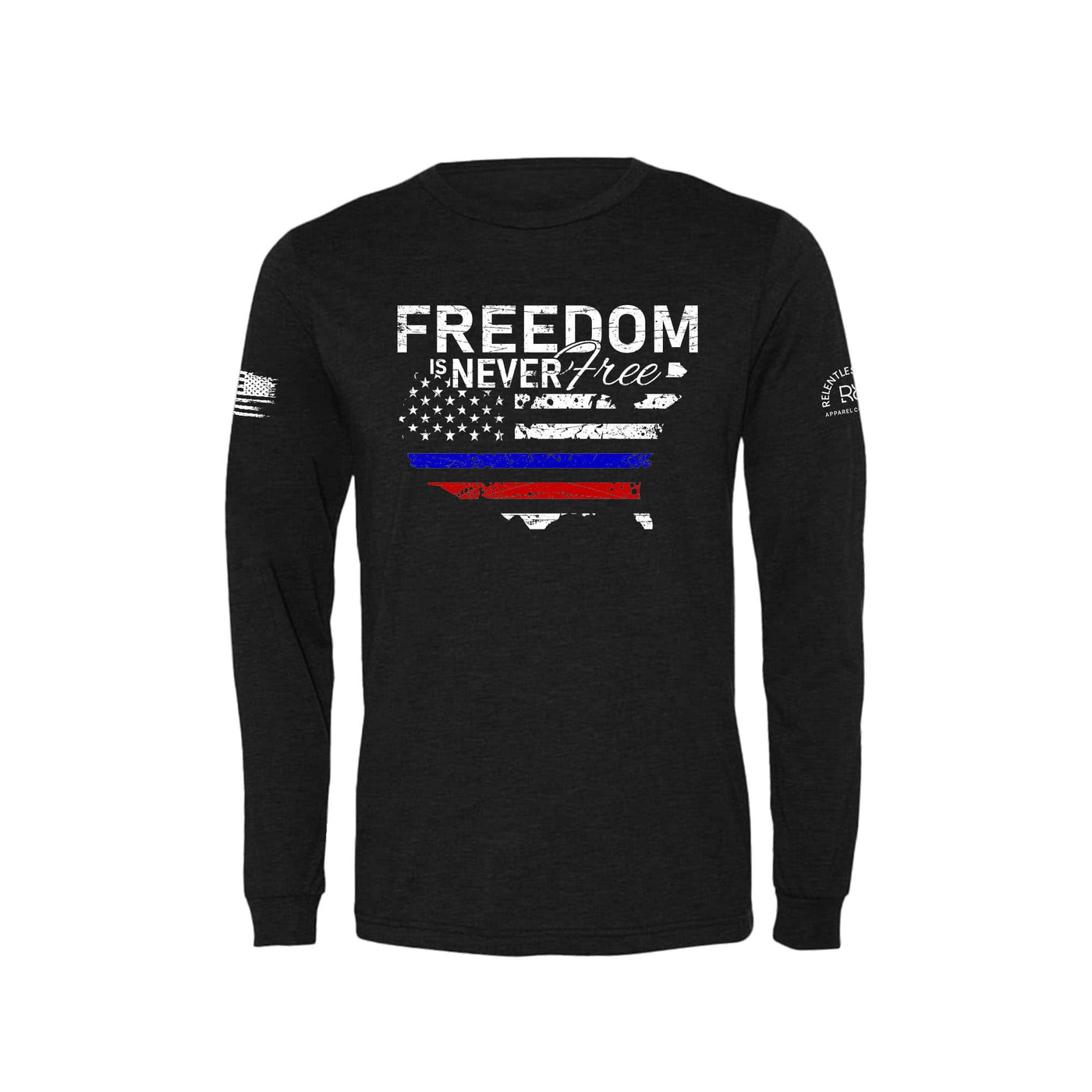 Freedom is Never Free | Image | Front | Men's Triblend Long Sleeve