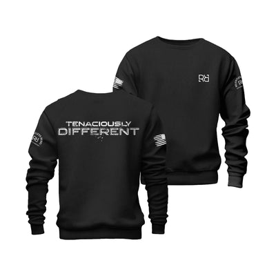 Black Tenaciously Different Crew Neck Sweatshirt