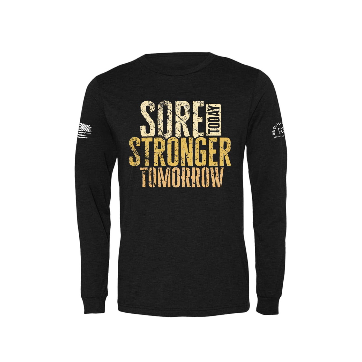 Black Sore Today Stronger Tomorrow Men's Long Sleeve Tee