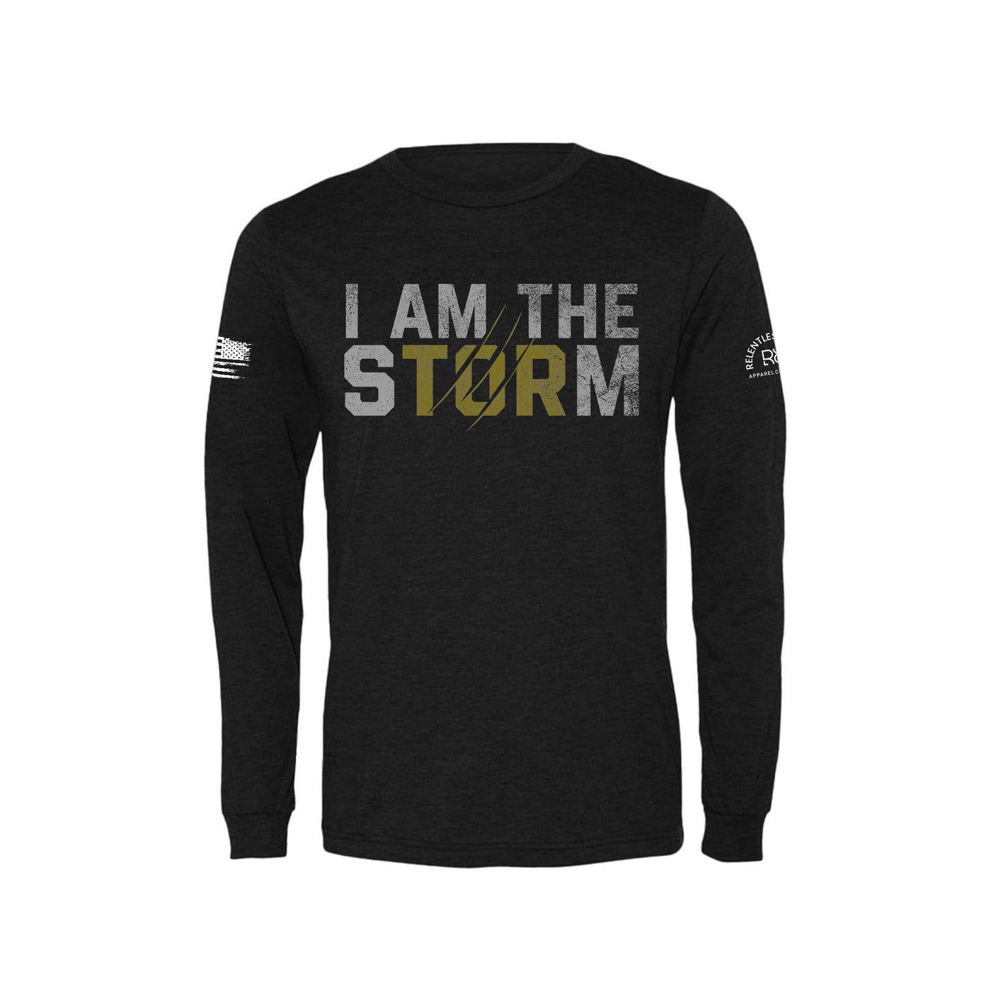 Black I Am The Storm Men's Long Sleeve