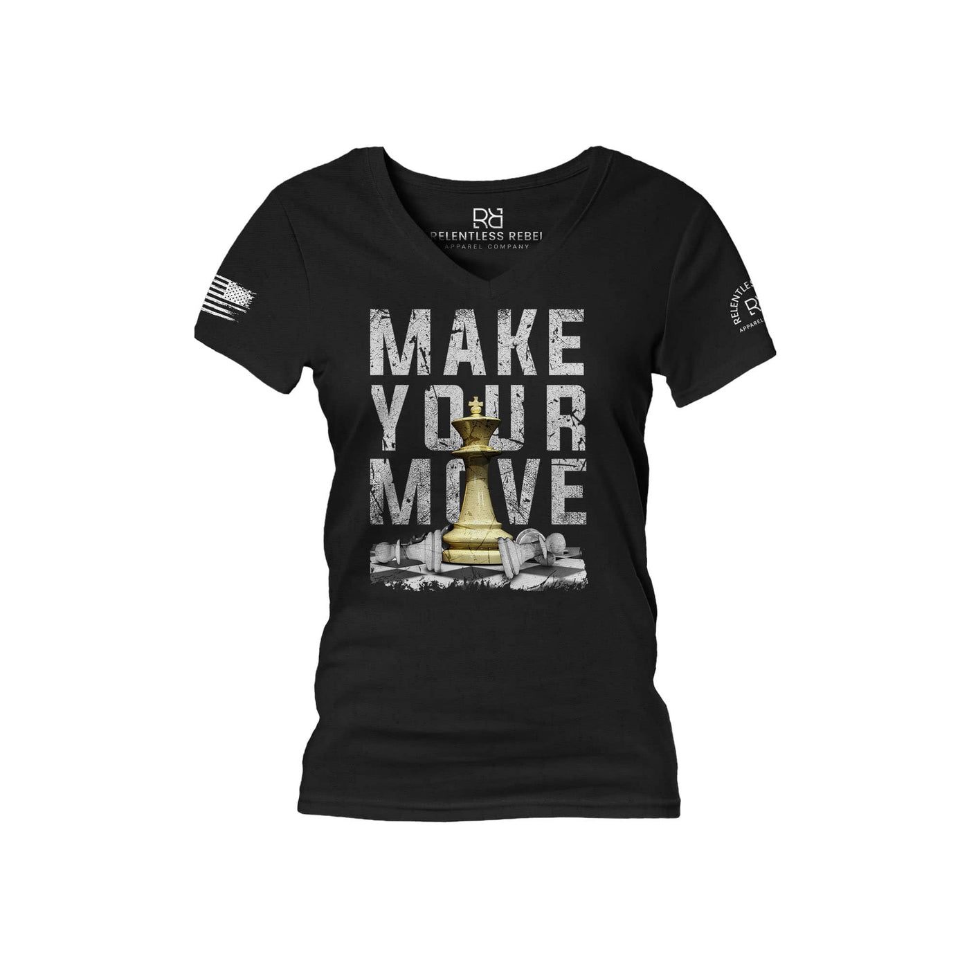 Black Make Your Move Women's V-Neck Tee