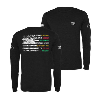 Black A Veteran Men's Long Sleeve