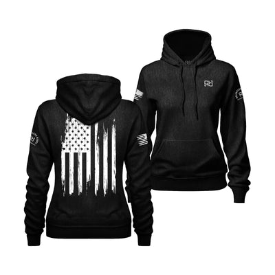 Black Rebel Patriot Flag Women's Hoodie