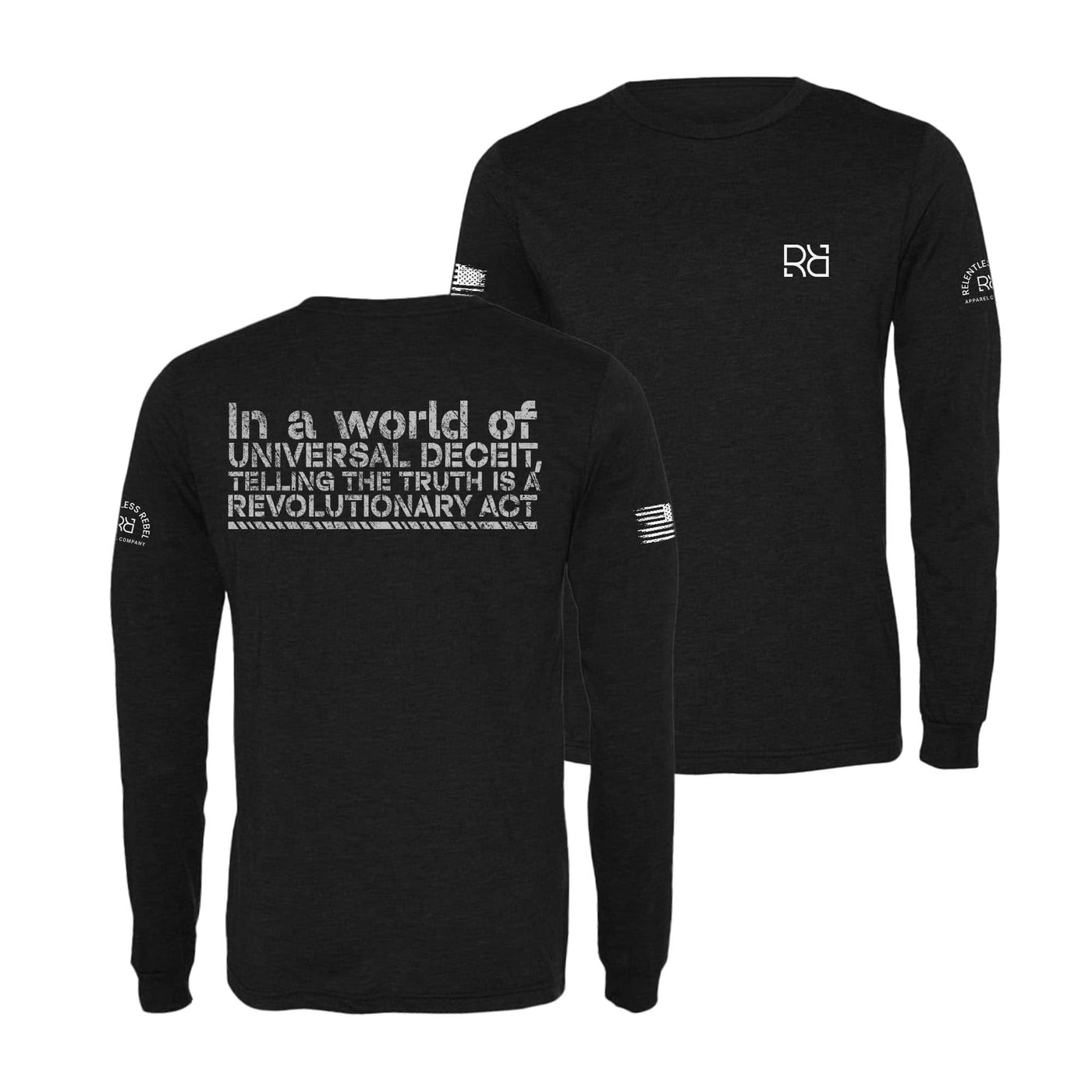 Black In A World of Universal Deceit Men's Long Sleeve