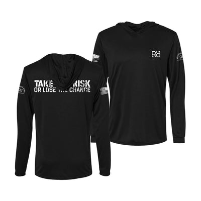 Black Take the Risk or Lose the Chance Men's Long Sleeve Dry Fit