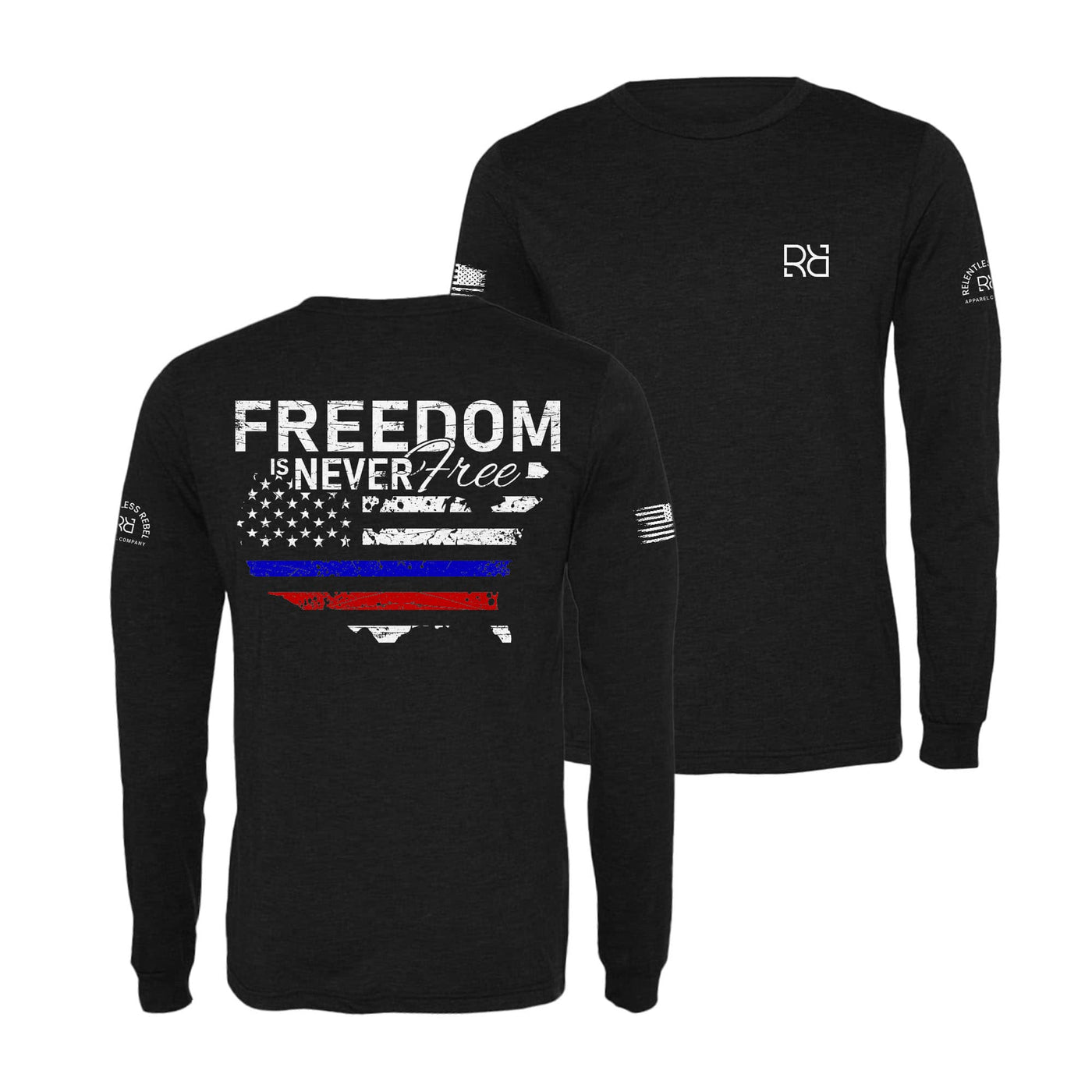 Black Freedom is Never Free Men's Long Sleeve