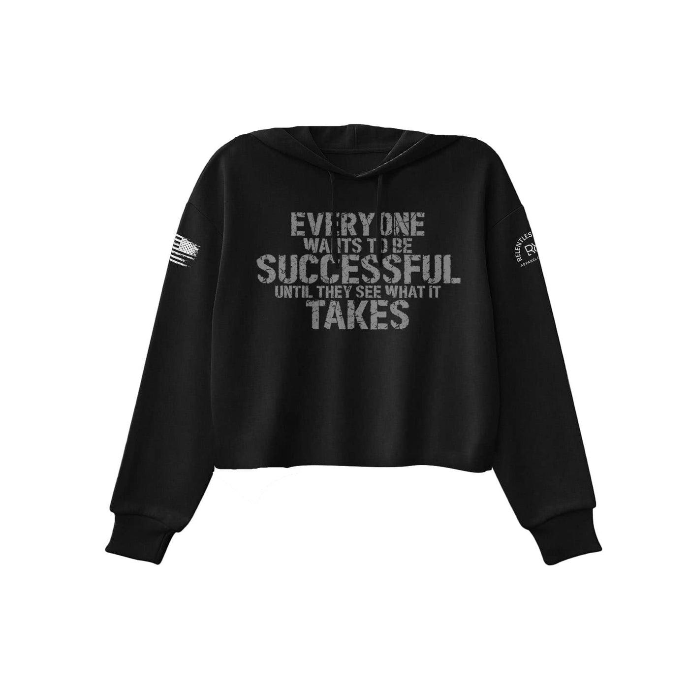 Black Everyone Wants to be Successful Women's Cropped Hoodie