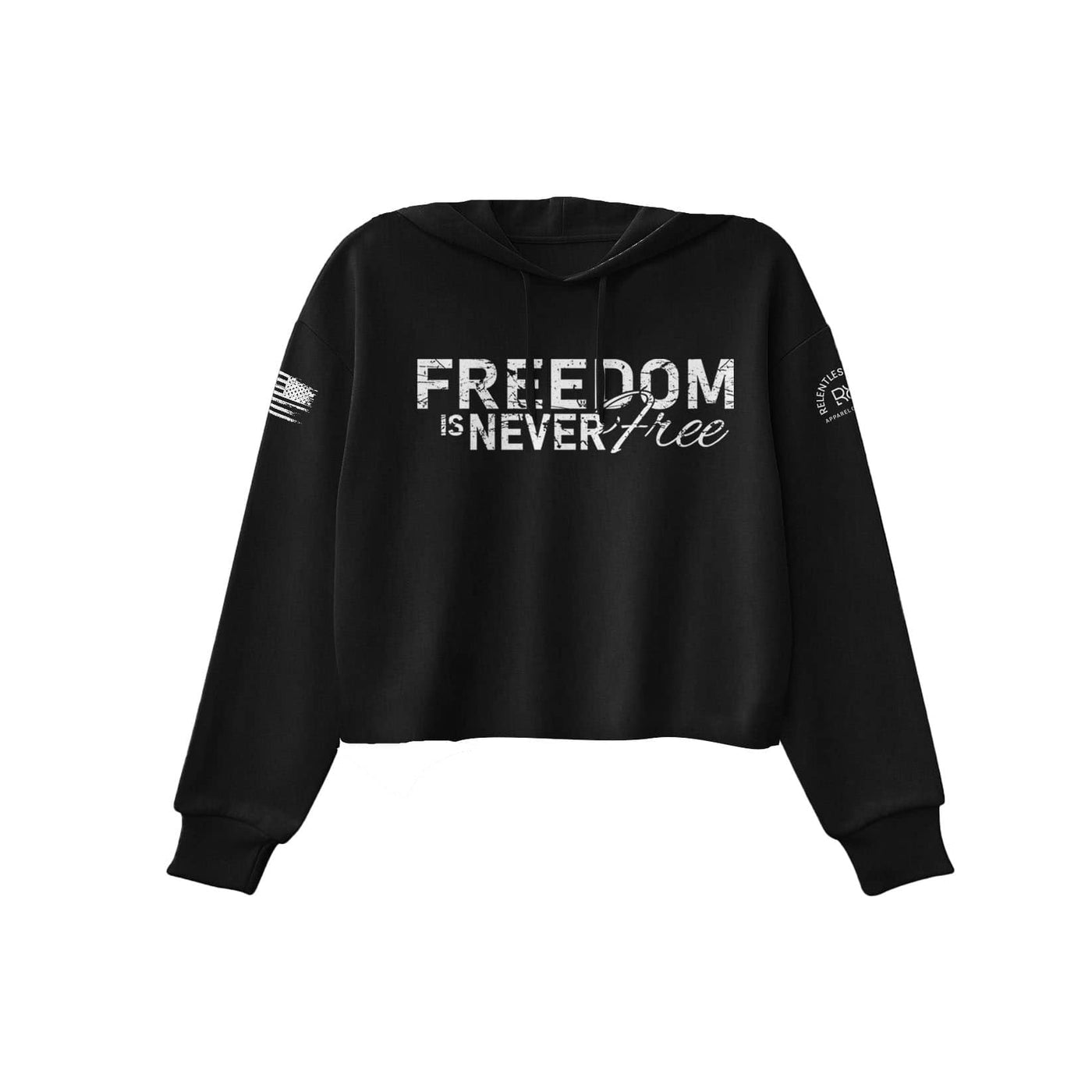 Black Freedom is Never Free Women's Cropped Hoodie