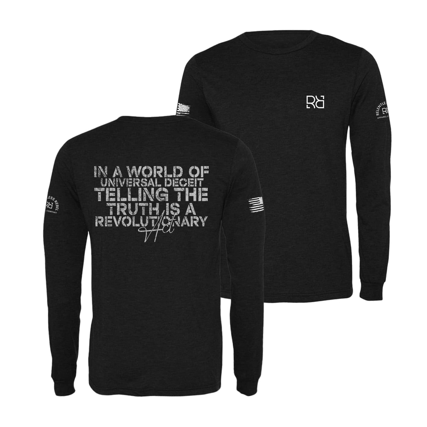 Black In A World of Universal Deceit Men's Long Sleeve