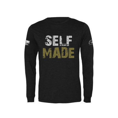 Black Self Made Men's Long Sleeve Tee