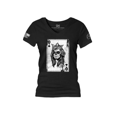 Black Rebel Queen Rebel Ace Women's V-Neck Tee