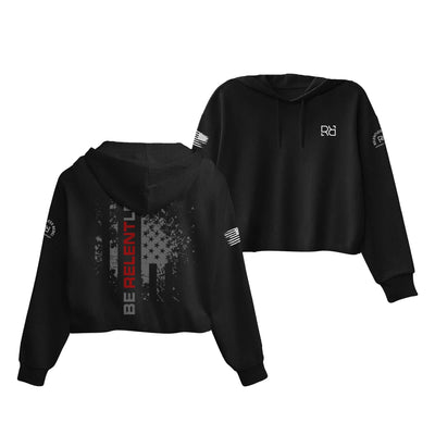 Black Be Relentless Women's Cropped Hoodie