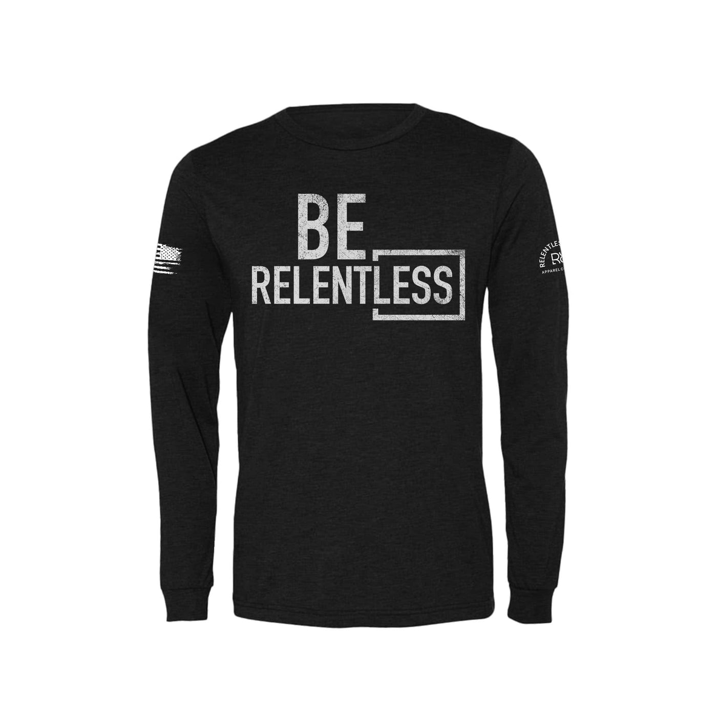 Be Relentless | W | Front | Men's Triblend Long Sleeve