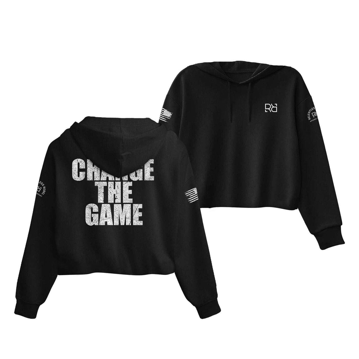 Black Change the Game Women's Cropped Hoodie