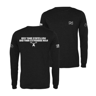 Black Keep Your Squats Low Men's Long Sleeve