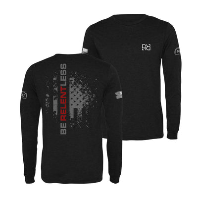 Black Be Relentless Men's Dri Fit Long Sleeve