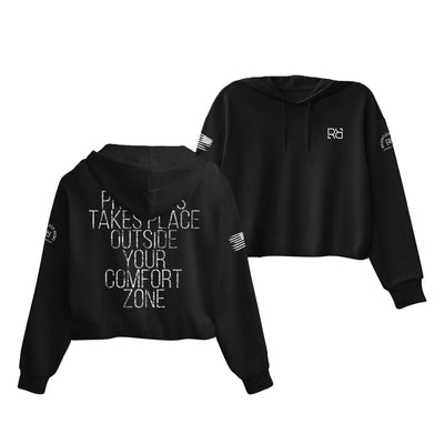 Black Progress Takes Place Women's Cropped Hoodie