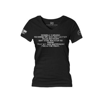 Black Humble Enough to Know Women's V-Neck Tee