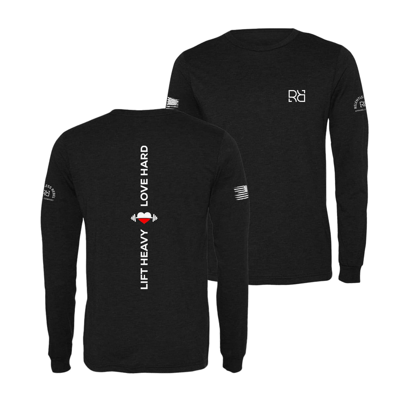 Black Lift Heavy Love Hard Men's Long Sleeve