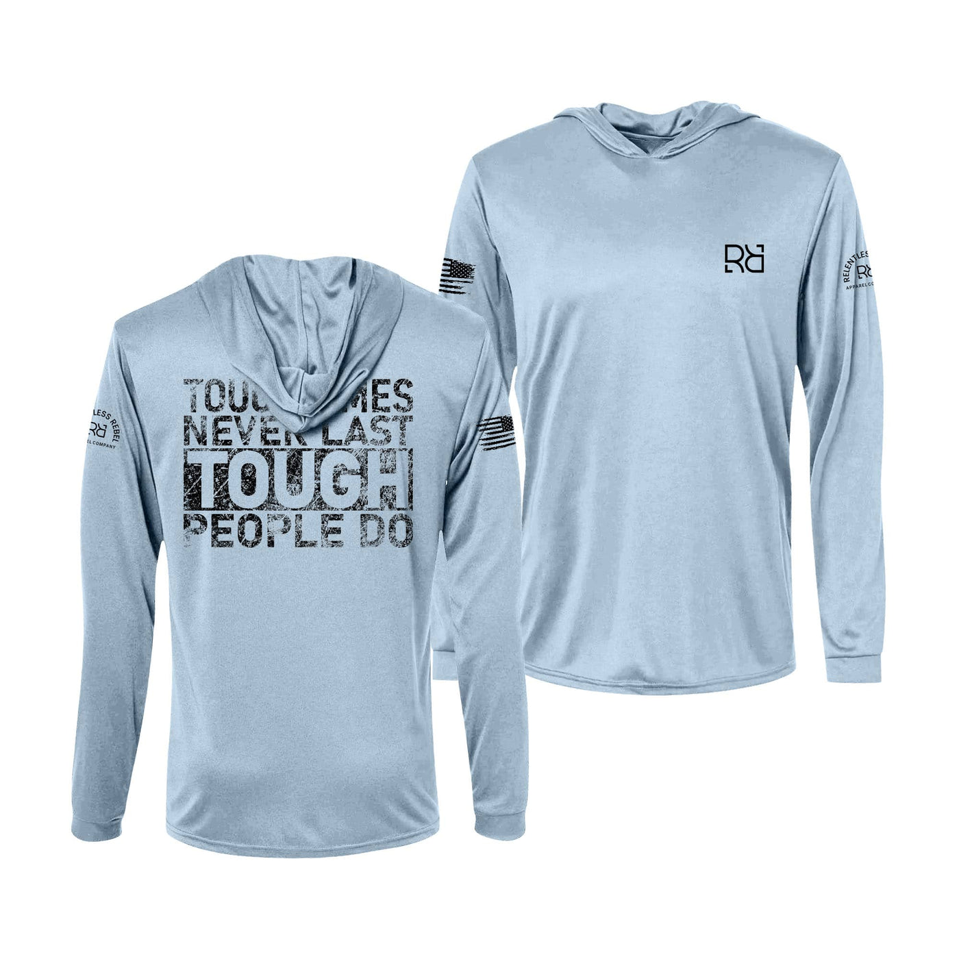 Blue Mist Tough Times Never Last... Men's Long Sleeve Dry Fit