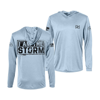 Blue Mist I Am The Storm Men's Dri Fit Long Sleeve