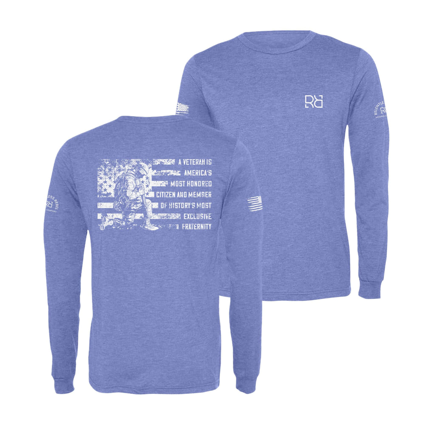 Blue A Veteran Men's Long Sleeve