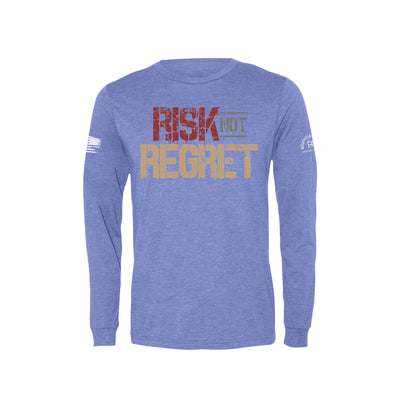 Blue Risk Not Regret Men's Long Sleeve Tee 