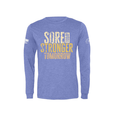 Blue Sore Today Stronger Tomorrow Men's Long Sleeve Tee