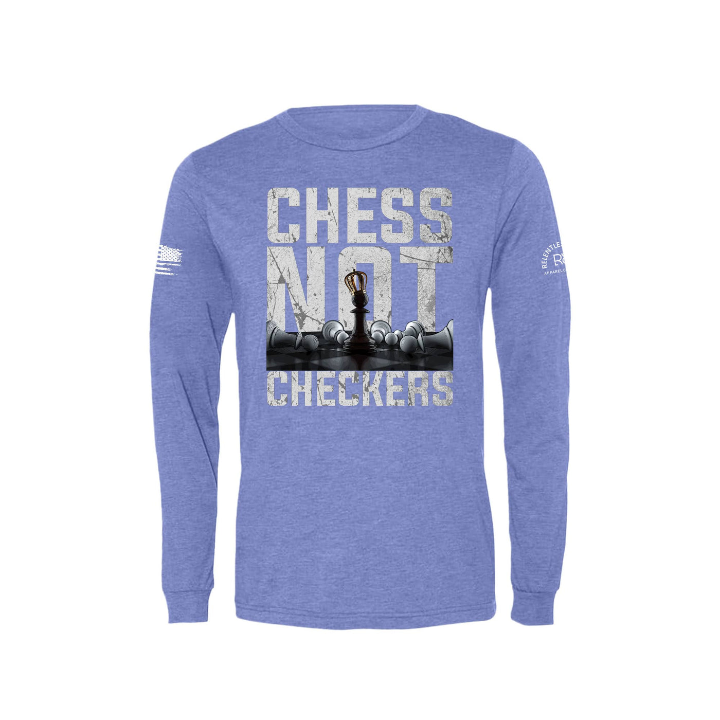 Blue Chess Not Checkers Men's Long Sleeve Tee