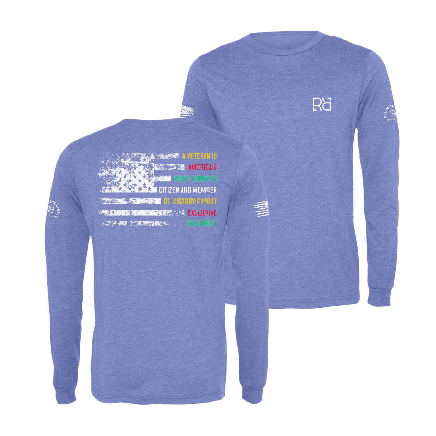 Blue A Veteran Men's Long Sleeve