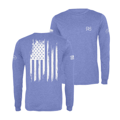 Blue Rebel Patriot Flag Long Sleeve Shirt