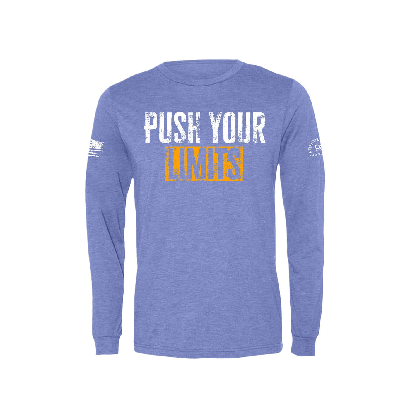 Blue Push Your Limits Men's Long Sleeve Tee