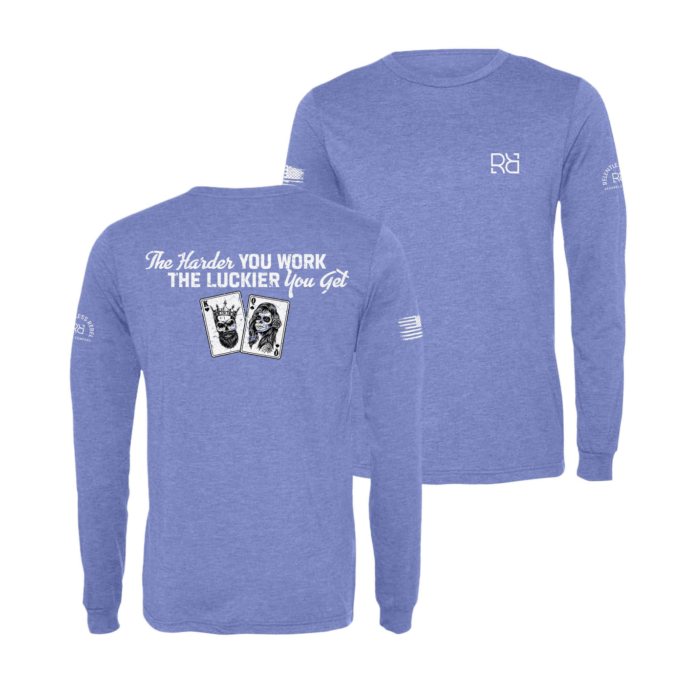 Blue The Harder You Work Men's Long Sleeve