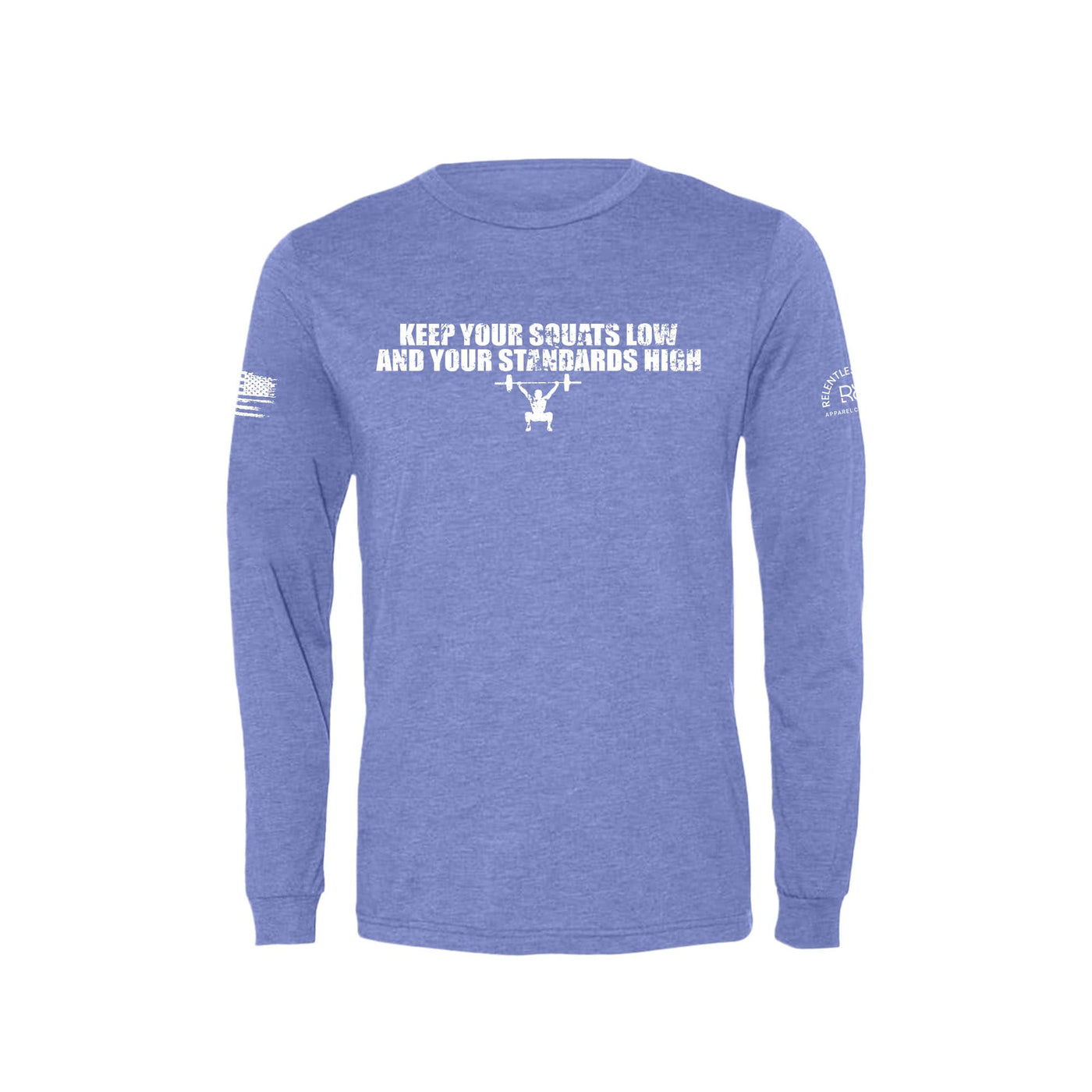 Blue Keep Your Squats Low Men's Long Sleeve Tee