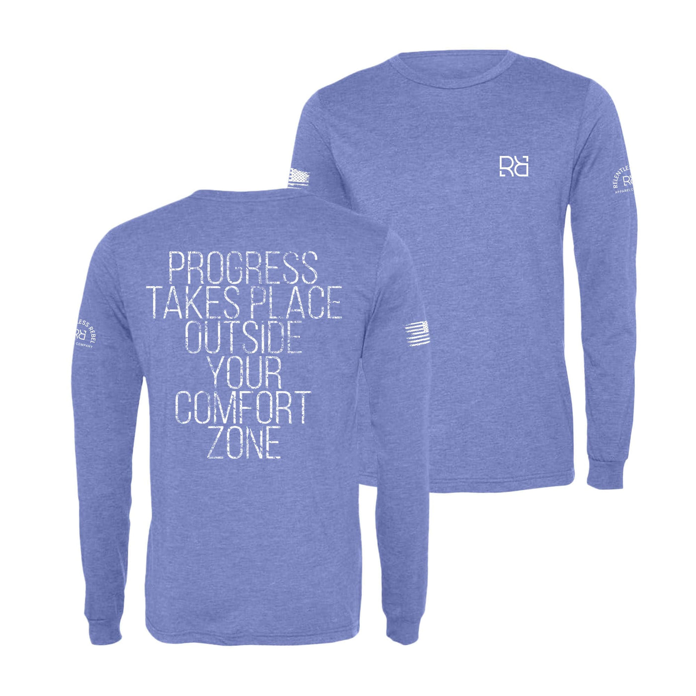 Blue Progress Takes Place... Men's Long Sleeve