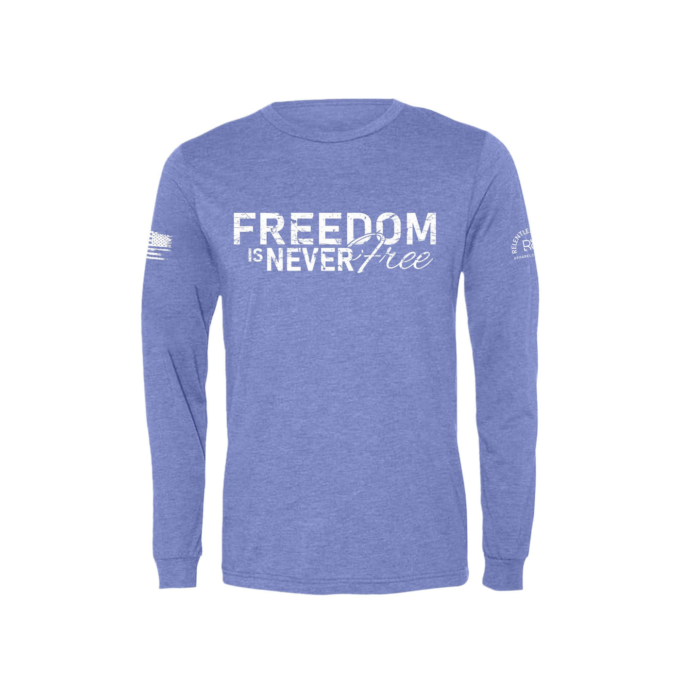 Blue Freedom is Never Free Men's Long Sleeve Tee