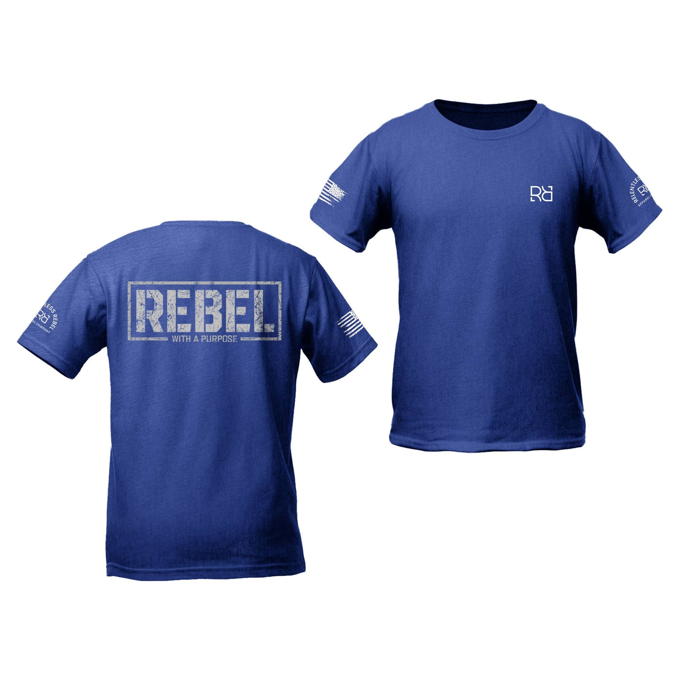 Blue Rebel with a Purpose Youth Tee