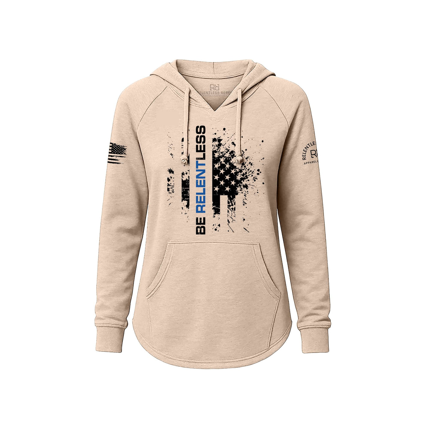 Blush Women's Wave Hoodie with the Be Relentless Law Enforcement Edition on the front