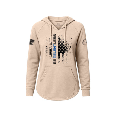 Blush Women's Wave Hoodie with the Be Relentless Law Enforcement Edition on the front