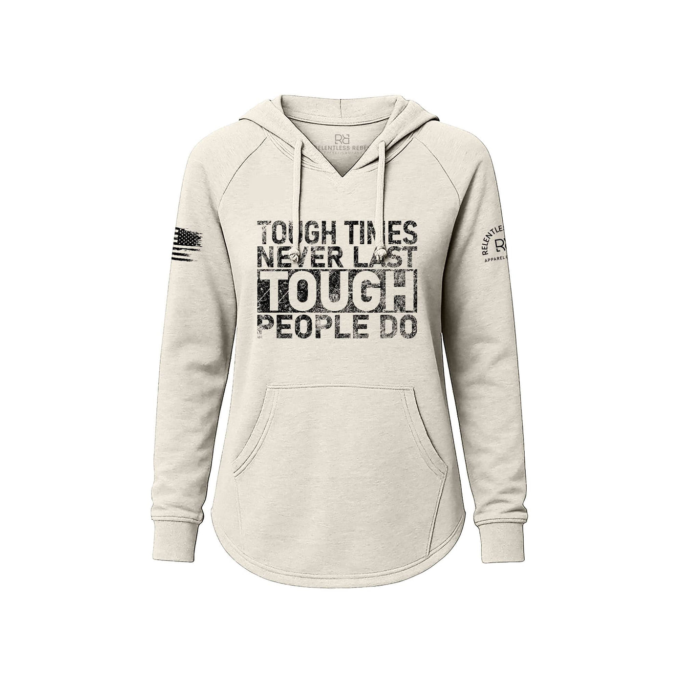 White hoodie with motivational text on a white background