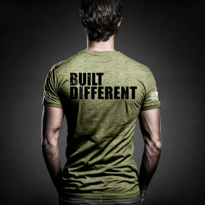 Military Green back design men's t-shirt