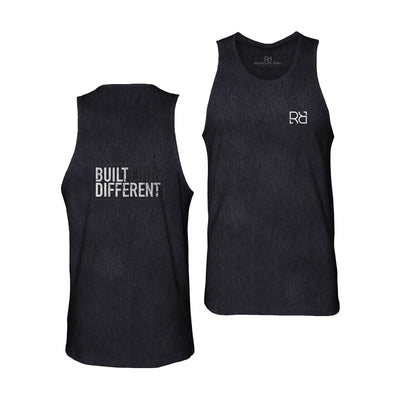 Solid black Built Different tank top