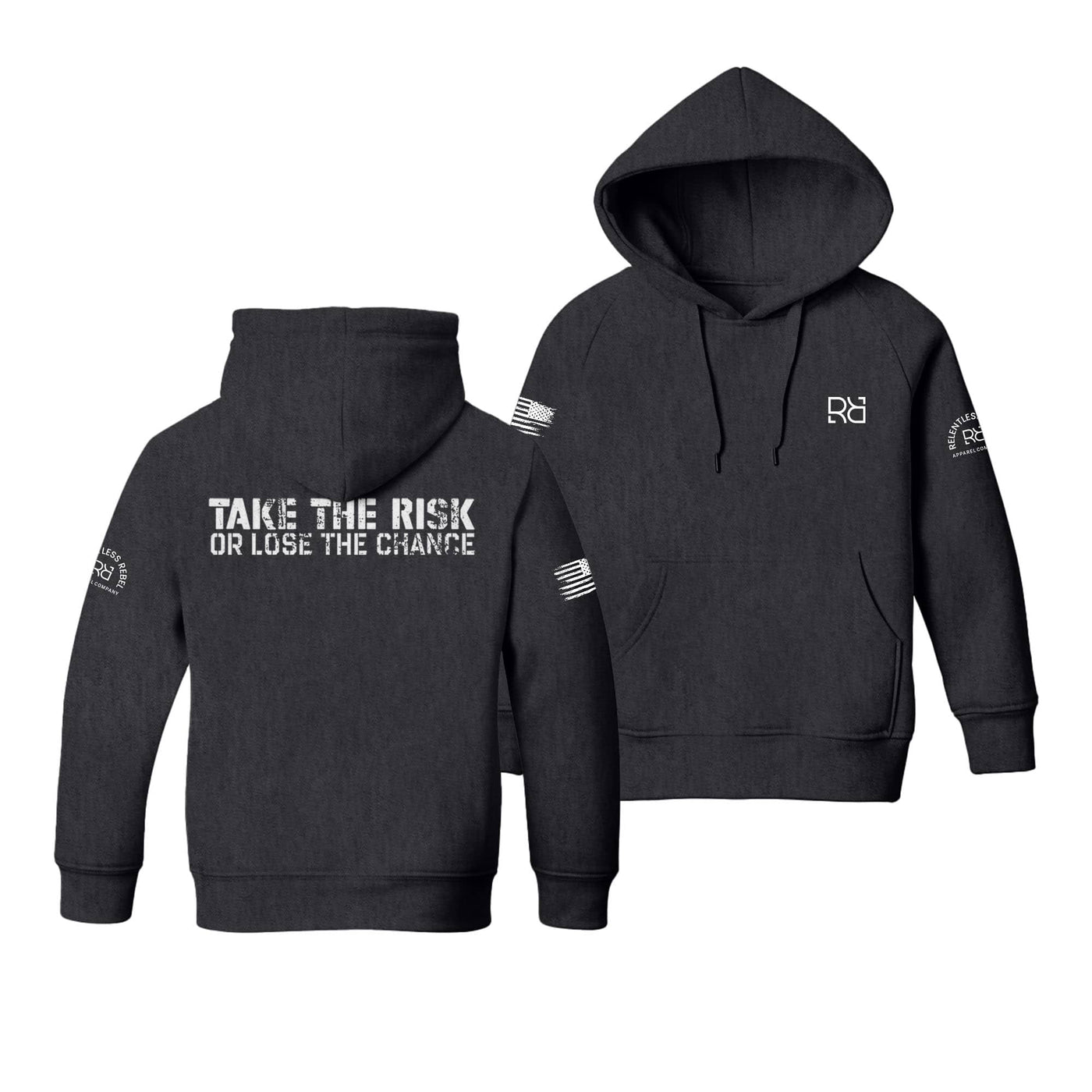 Charcoal Heather Take the Risk or Lose the Chance Youth Hoodie