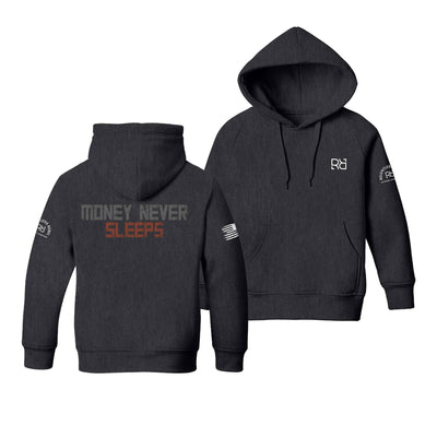 Charcoal Heather Money Never Sleeps Youth Hoodie