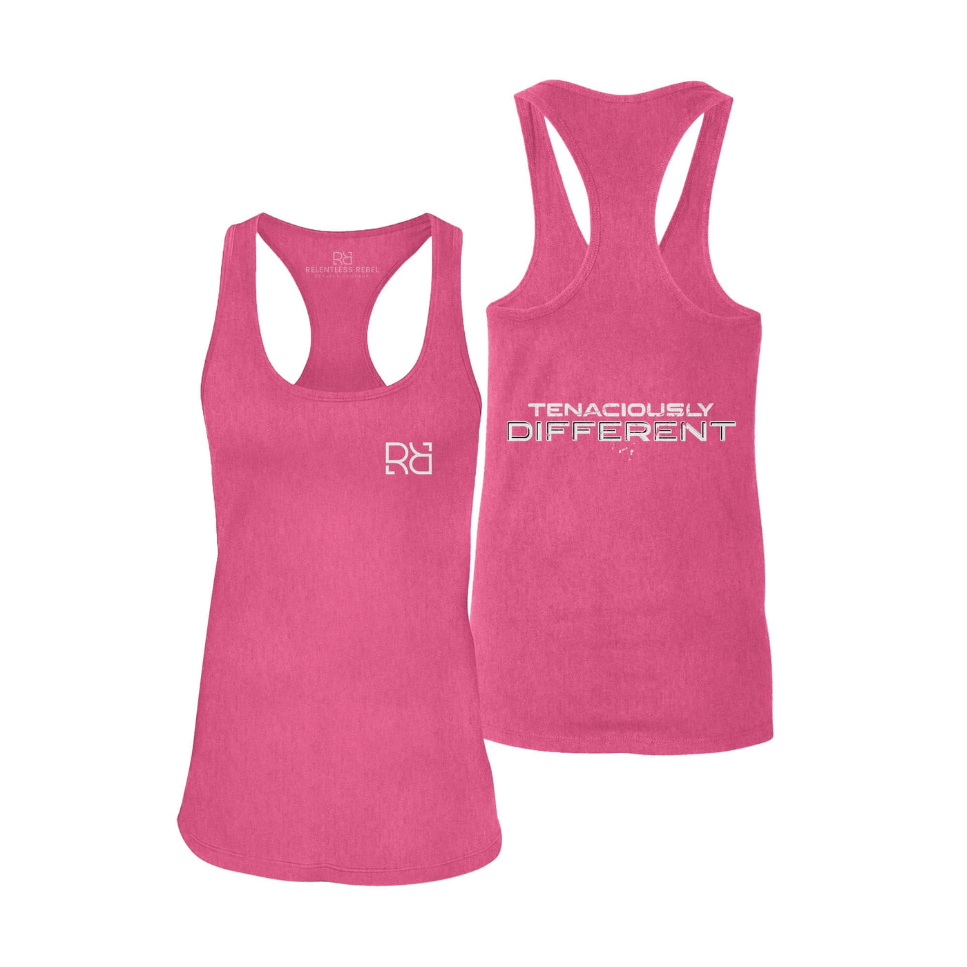 Pink Tenaciously Different Racerback Tank